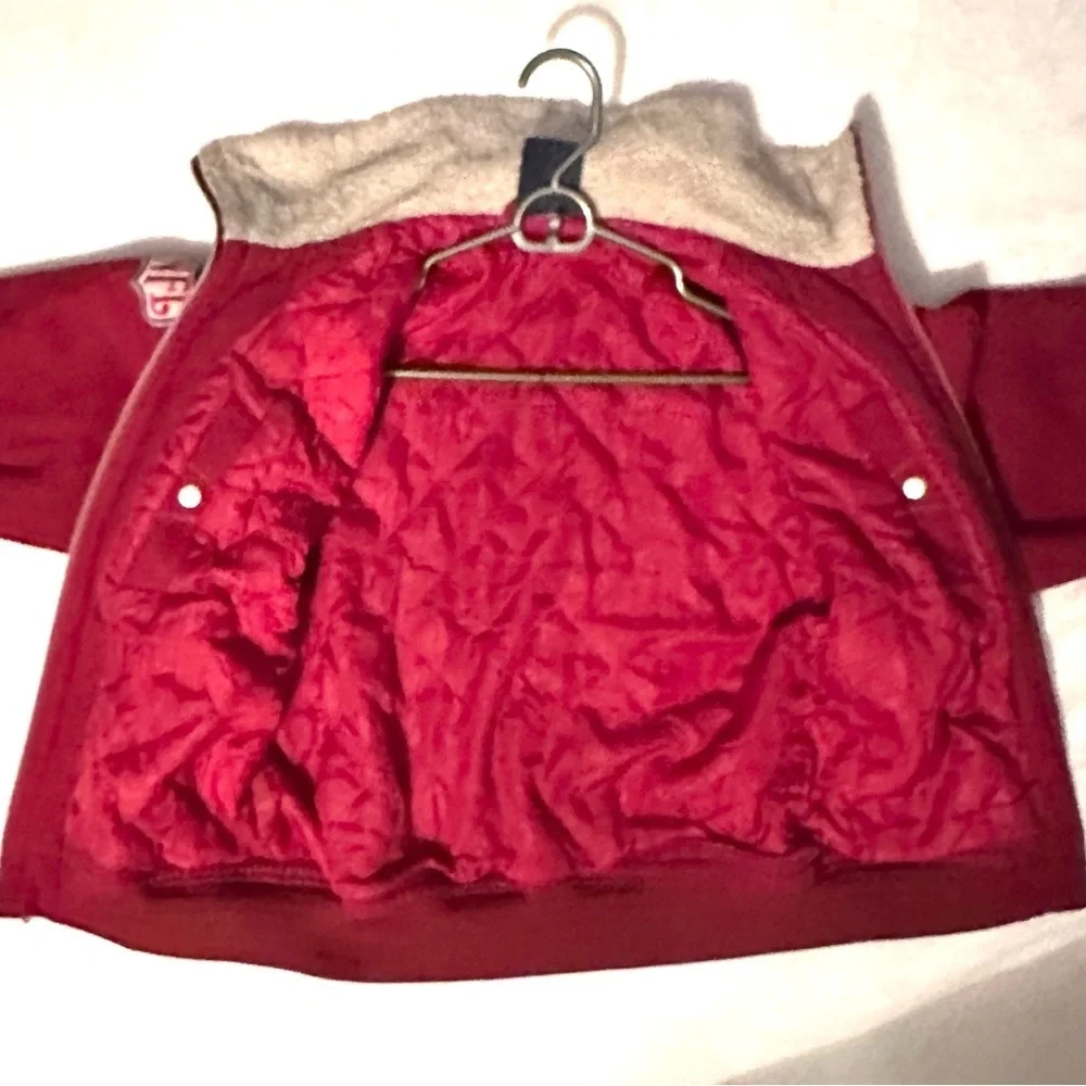 Rare Vintage Washington Redskins Kids L/XL Stadium Bomber Jacket Coat Sherpa